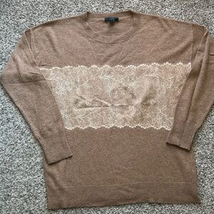 JCrew Lace Detail Sweater